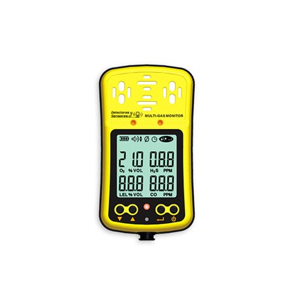 Detector Multi-Gas O2, H2S, CO, LEL